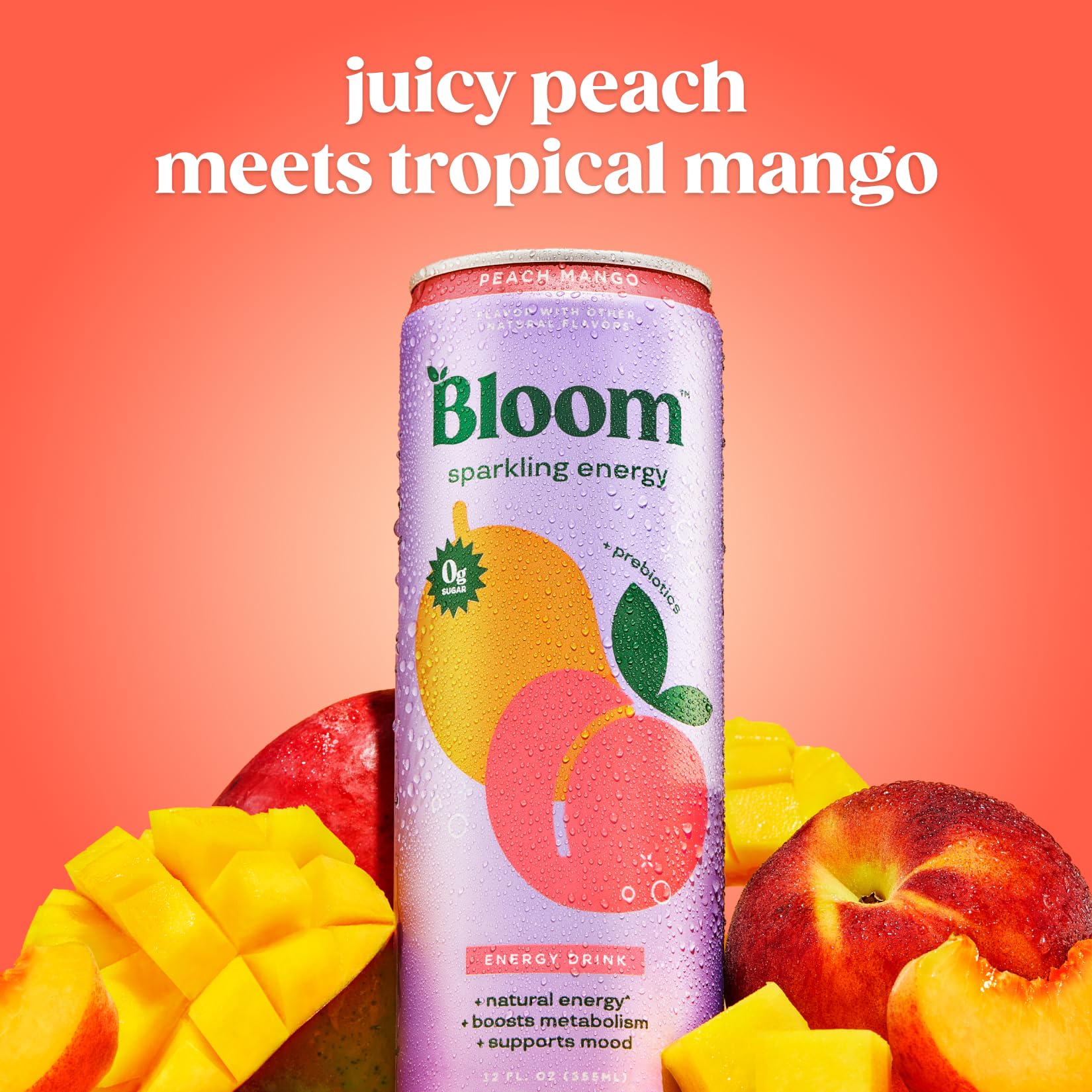 Bloom Nutrition primer plano de lata destacando textura y etiqueta clara