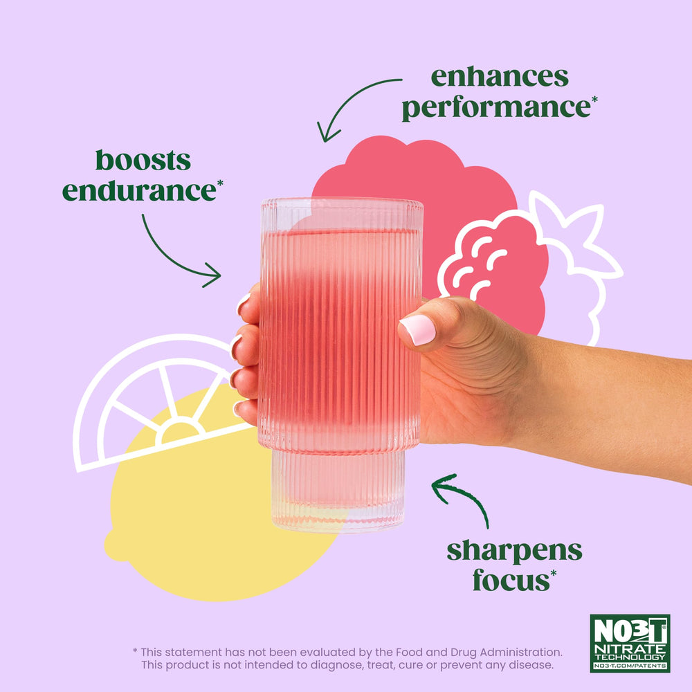 Bloom Nutrition mixed raspberry lemonade in glass, refreshing pre-workout hydration benefit