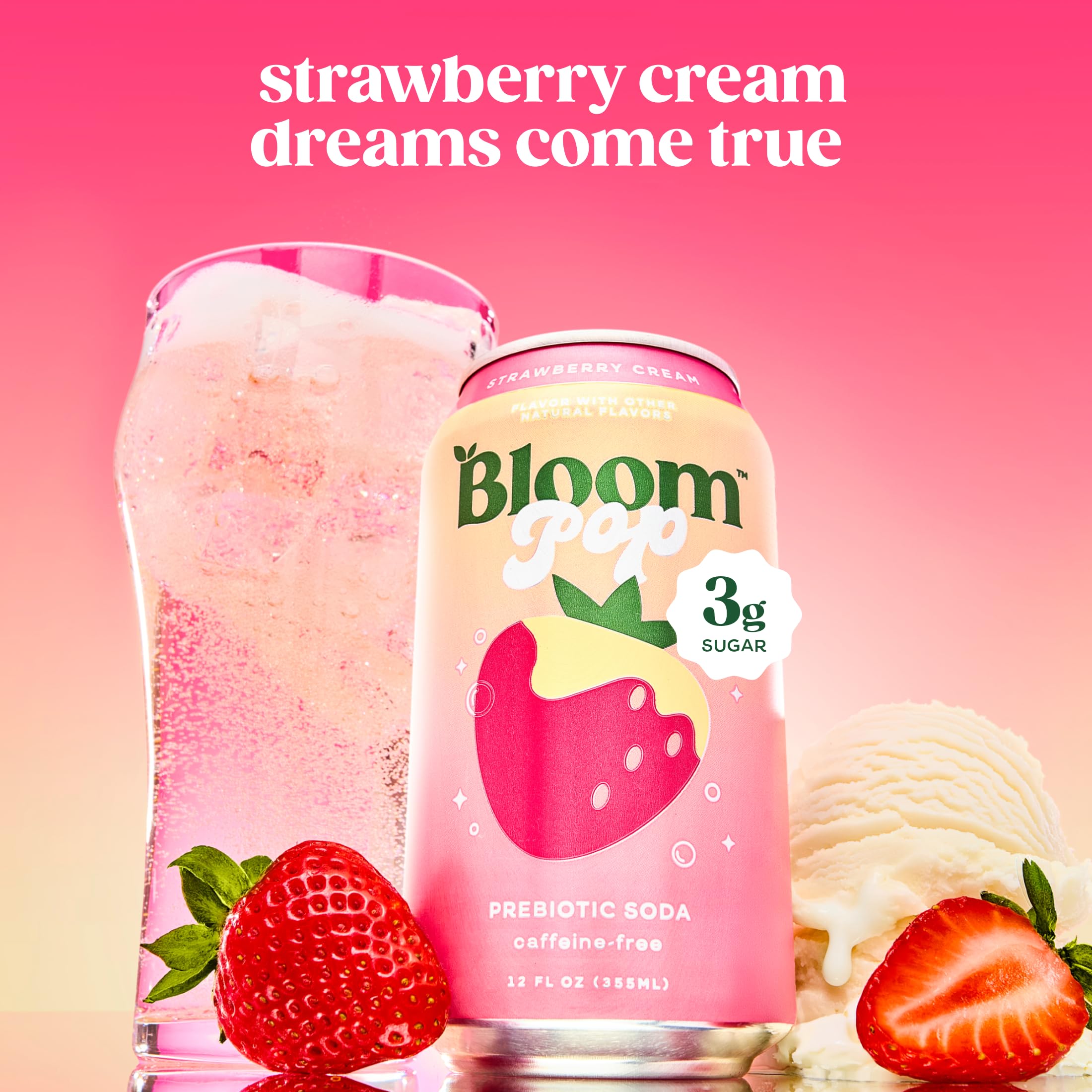 Bloom Nutrition lata en mano, tamaño práctico y portátil para llevar