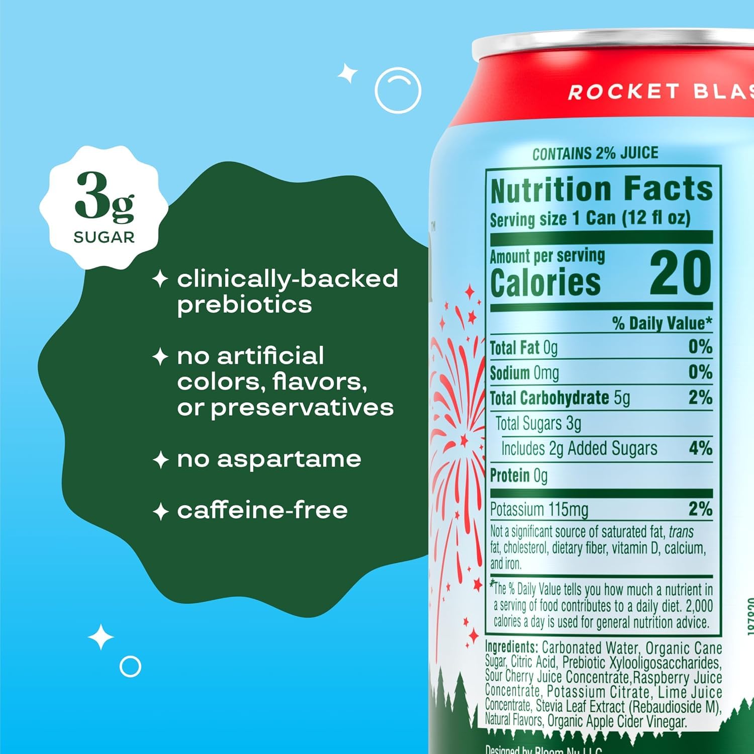 Bloom Nutrition Bloom Pop close-up of carbonation bubbles highlighting fizzy texture and sensory appeal