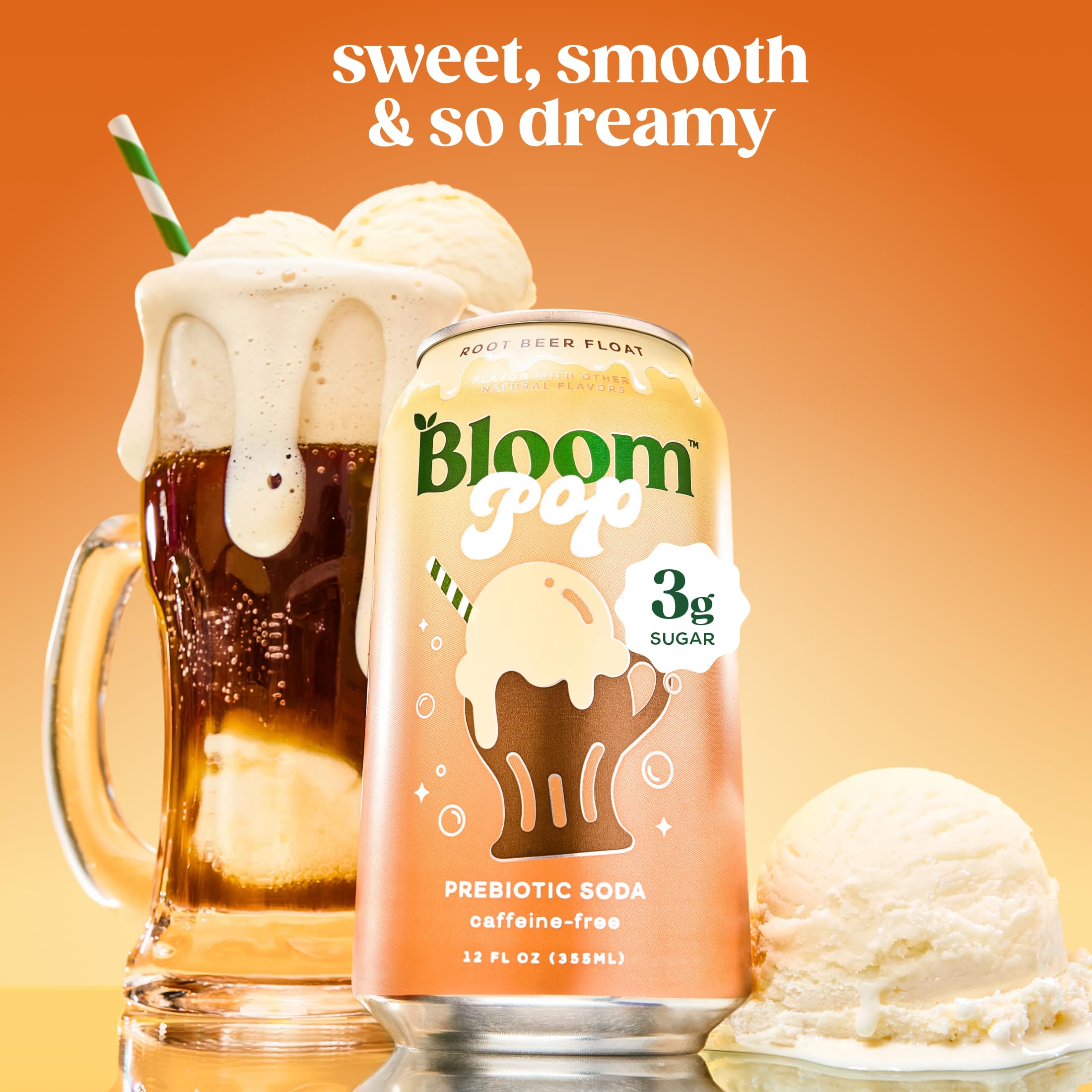 Bloom Nutrition primer plano de espuma cremosa mostrando textura y sabor