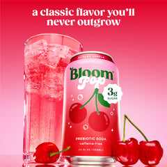 Bloom Nutrition lata junto a objeto para comparar tamaño y porción