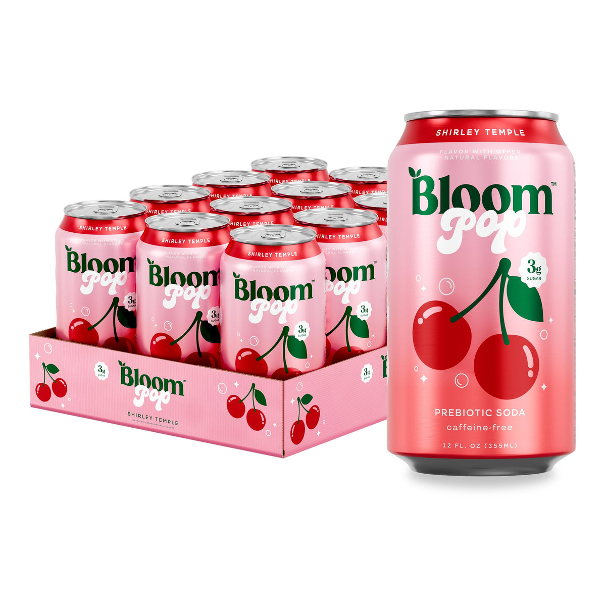 Bloom Nutrition frente del pack de 12 latas, conveniente para compartir