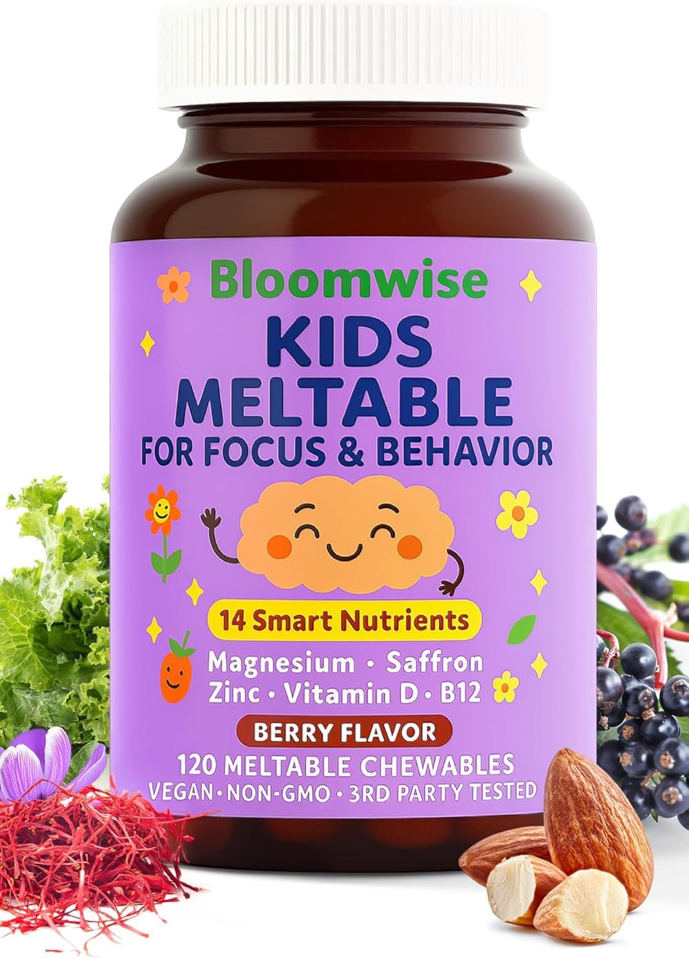 Bloomwise frente del envase mostrando la etiqueta y beneficios claros