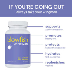 Blowfish Wingman textura de los ingredientes en primer plano con claridad