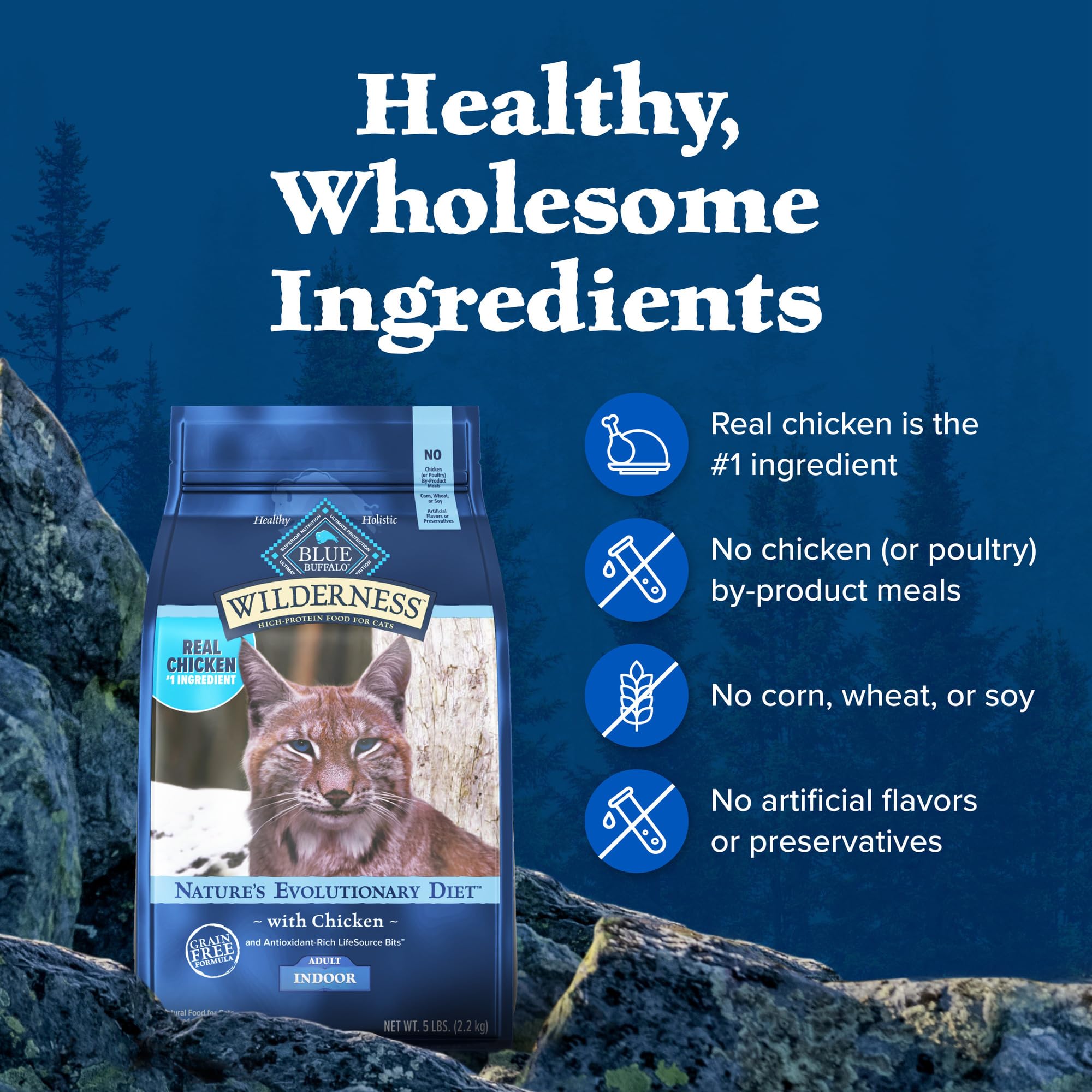 Blue Buffalo etiqueta nutricional legible con análisis garantizado