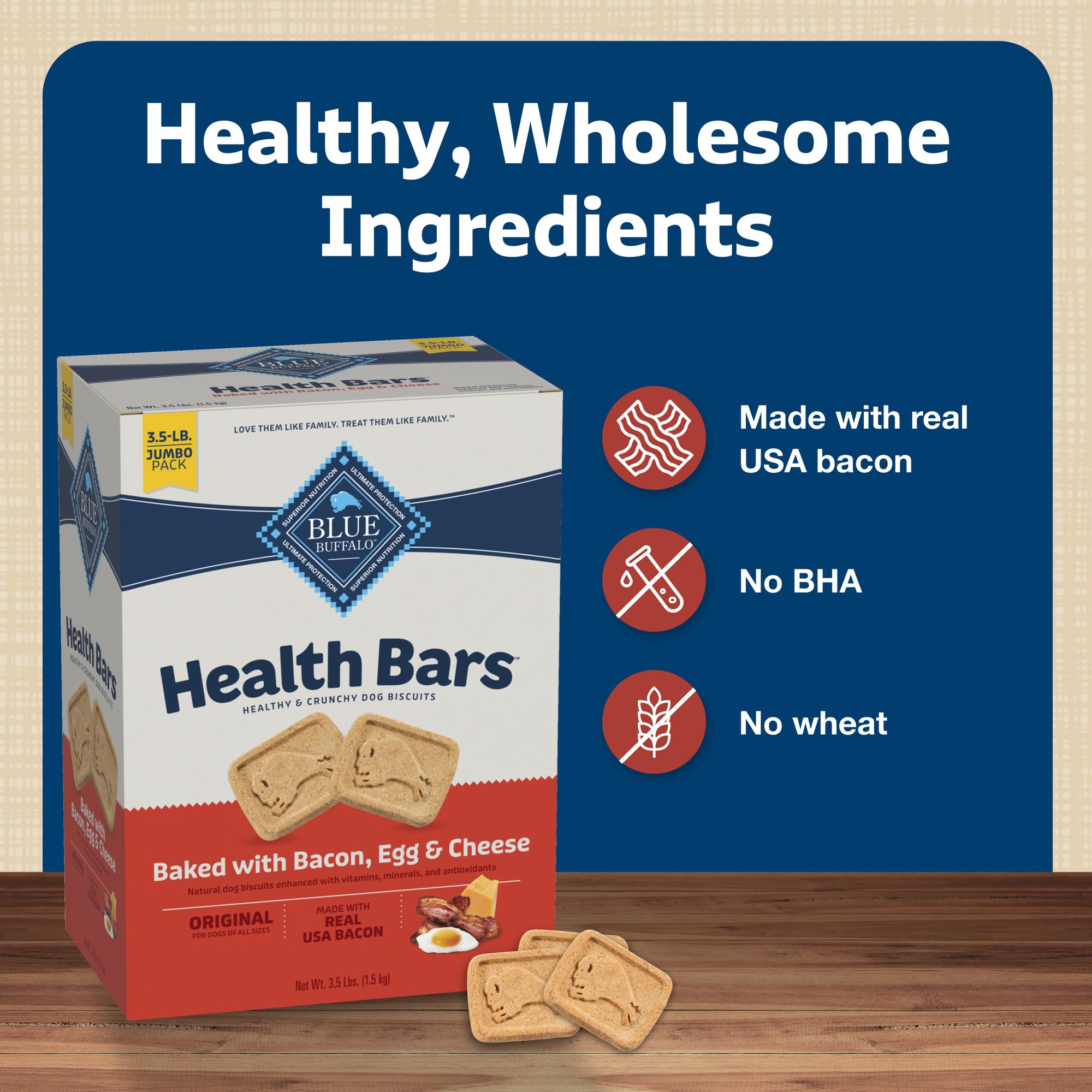 Blue Buffalo galletas servidas en plato como snack saludable ocasional