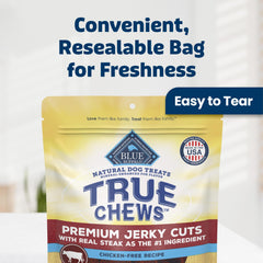 Blue Buffalo bolsa abierta resellable preserva frescura para premios diarios