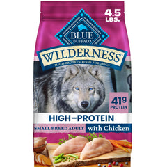 Blue Buffalo paquete frontal mostrando 4.5 lb y beneficios para energía