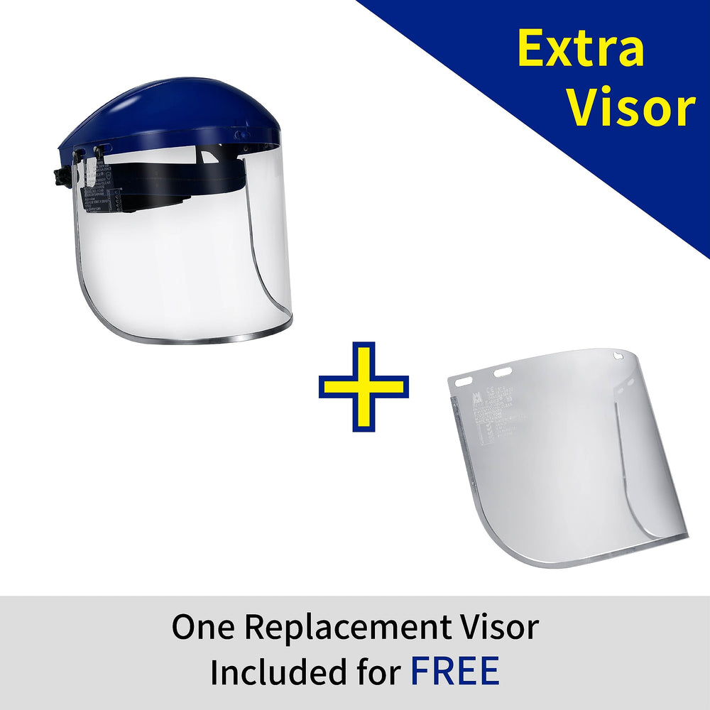 Blue Eagle replacement visor packaged with shield for quick swap convenience