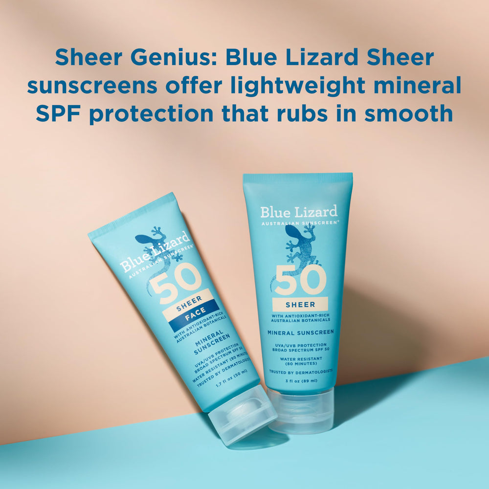 Blue Lizard primer plano de Australian Desert Lime y Peach, hidratación