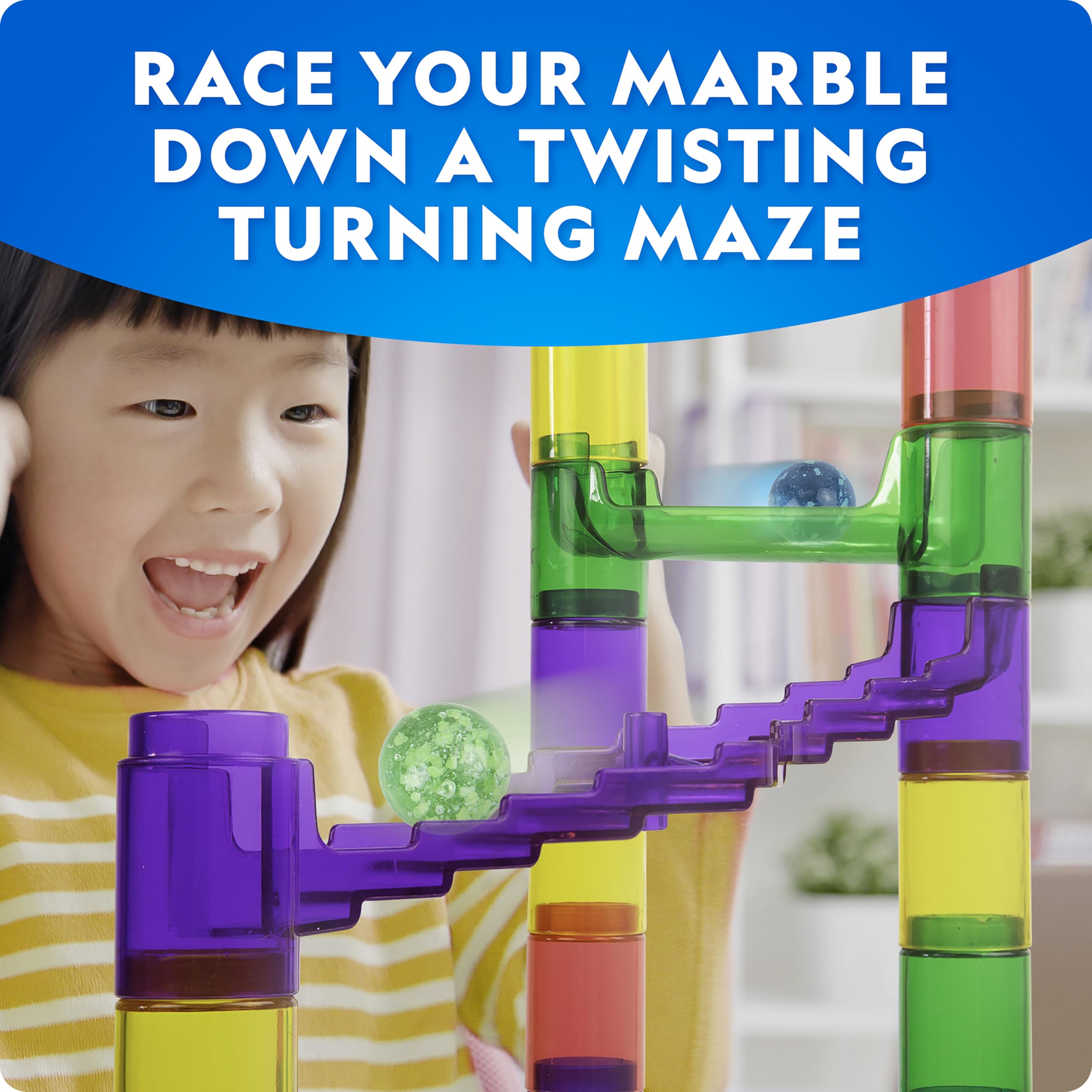 Blue Marble complete maze layout displaying large build stability and visual design