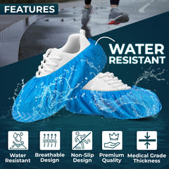 Blue Shoe Guys detalle de suela antideslizante, mayor tracción segura