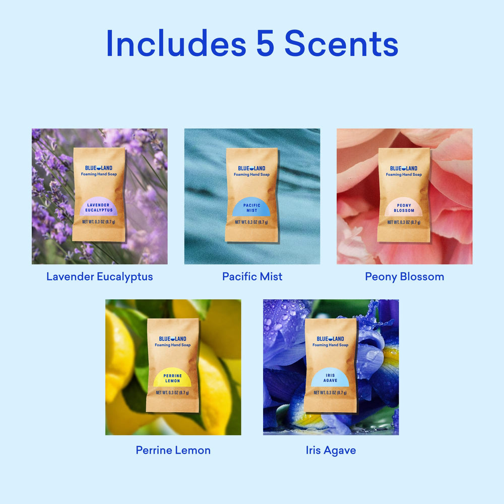 BLUELAND display de aromas variados que facilita elegir fragancias por ambiente