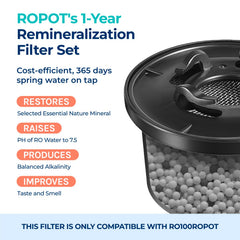 Bluevua remineralization filter installed in RO100ROPOT system demonstrating simple fit