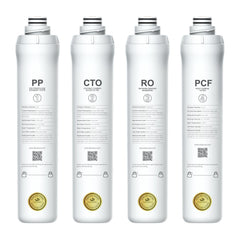 Bluevua front packaging showing the 4-pack filters and benefits