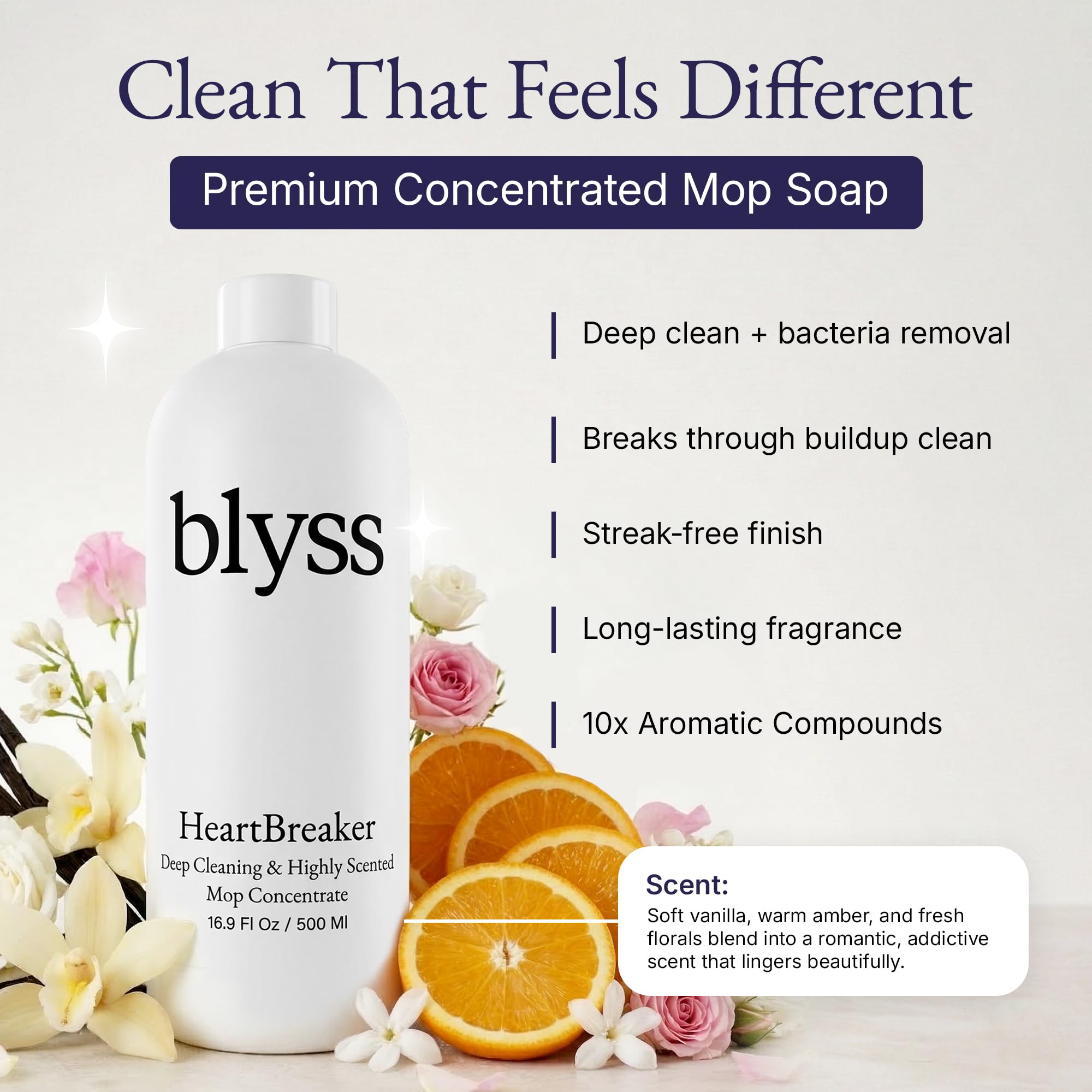 Blyss Heartbreaker pouring from bottle to show measured application and easy dosing benefit