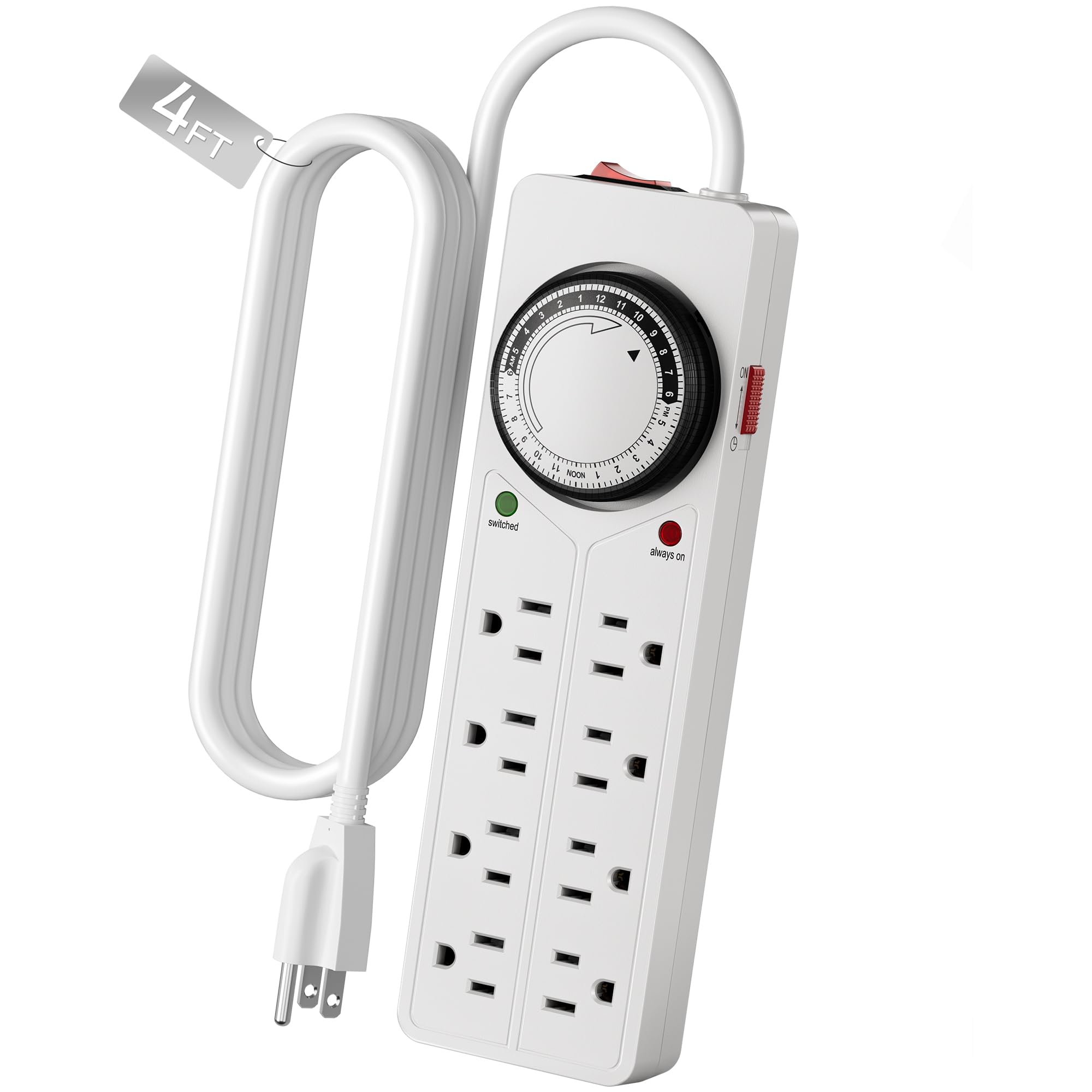 BN-LINK vista frontal de la regleta con temporizador, control y protección