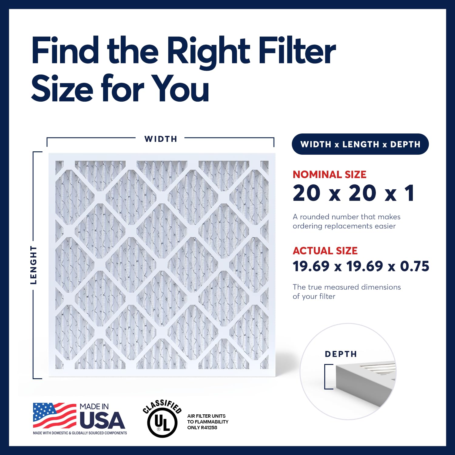 BNX TruFilter recycled cardboard frame close-up highlighting durability
