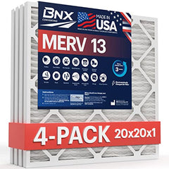 BNX front view of filter pack showing size and benefit of cleaner air
