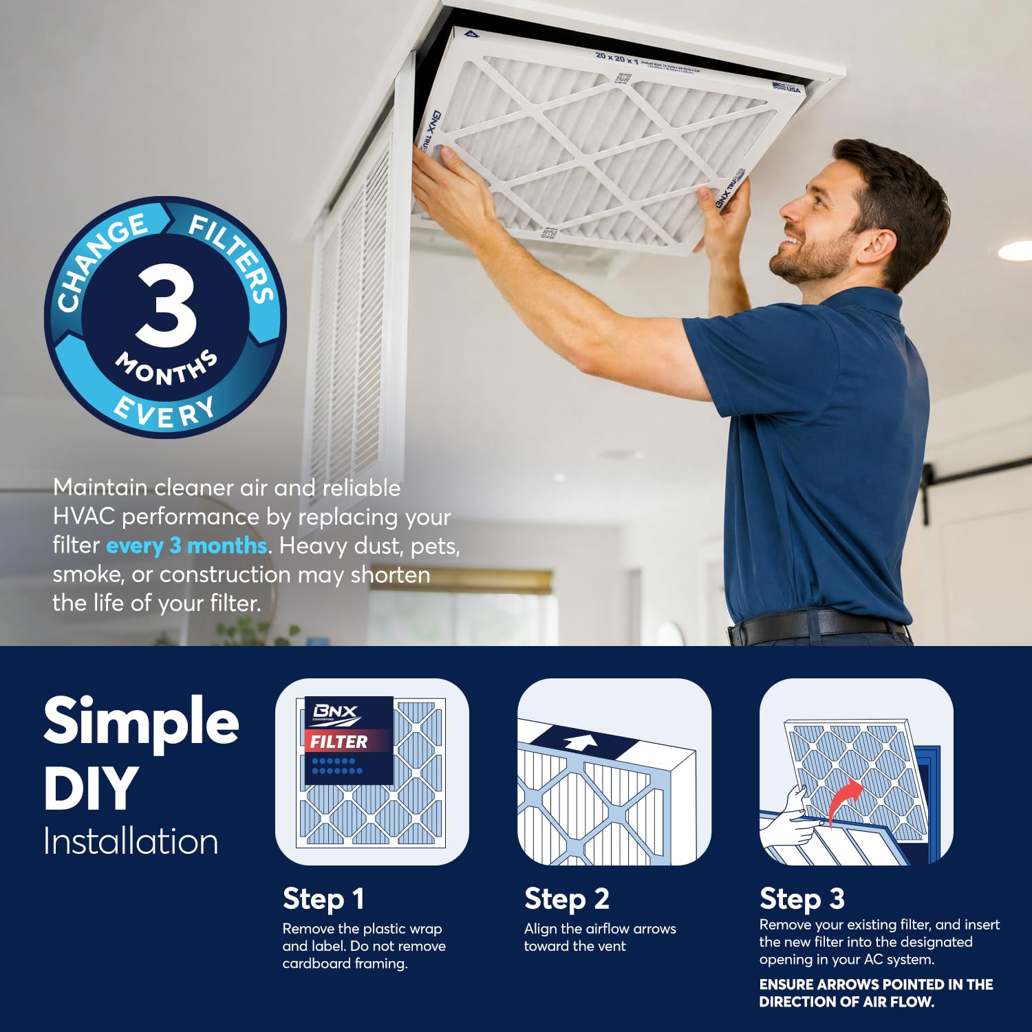 BNX TruFilter removing smoke and fine particulates from air