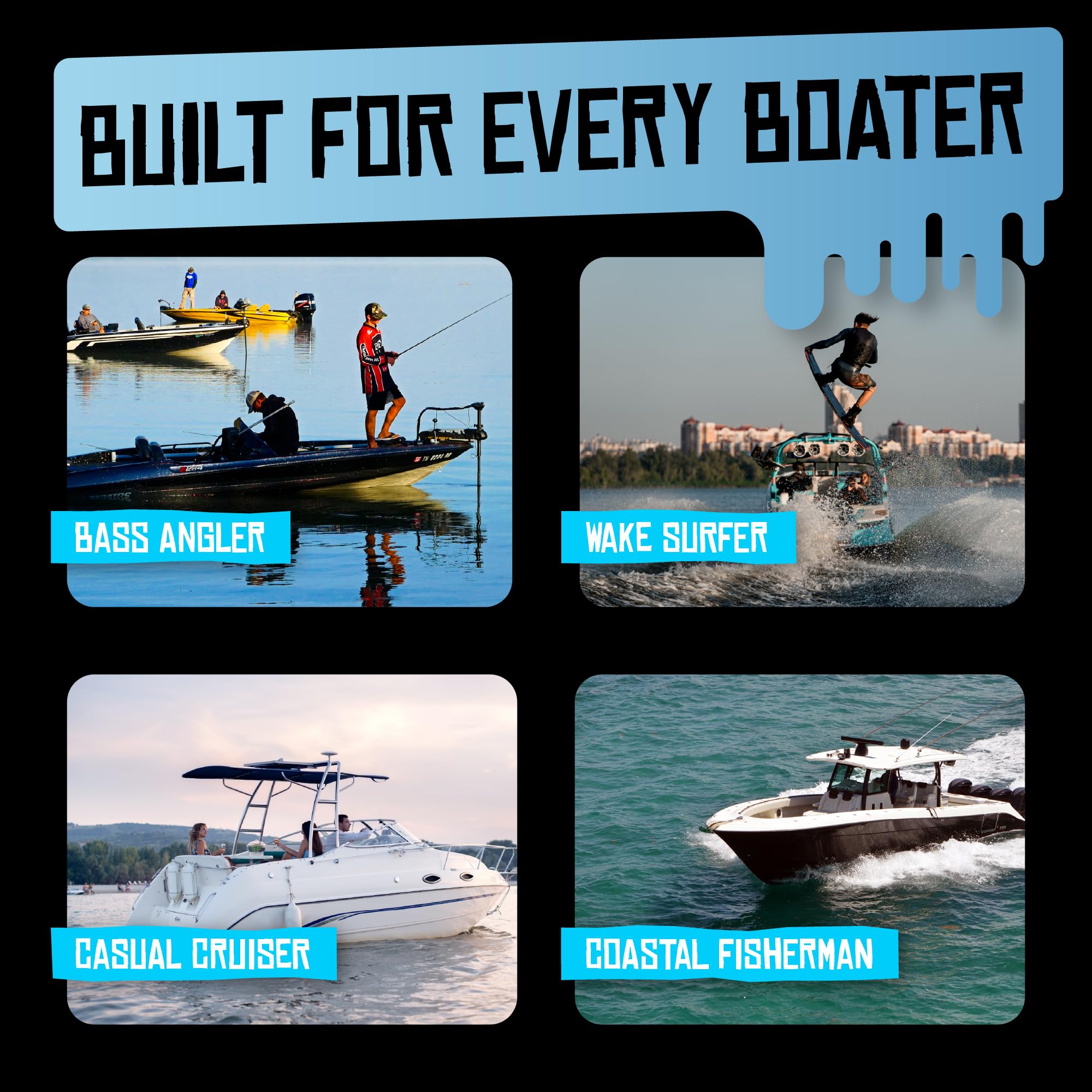 Boat Juice junto a otros útiles de mantenimiento para embarcación