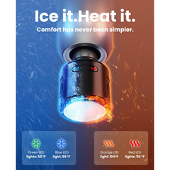 bob and brad C2 Pro thermal head close-up demonstrating heat and cold therapy versatility