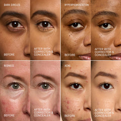 Bobbi Brown aplicación en ojeras demostrando neutralización y luminosidad