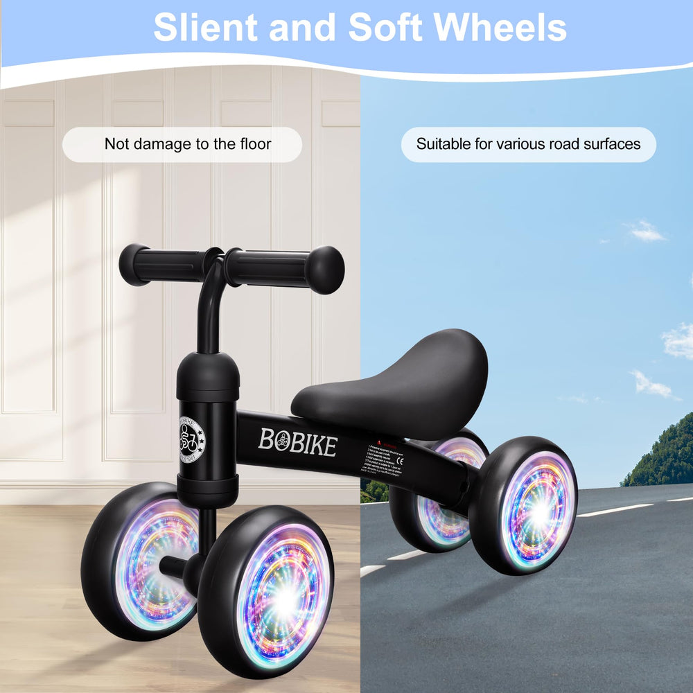 Bobike comparación de tamaño con un adulto mostrando escala y seguridad
