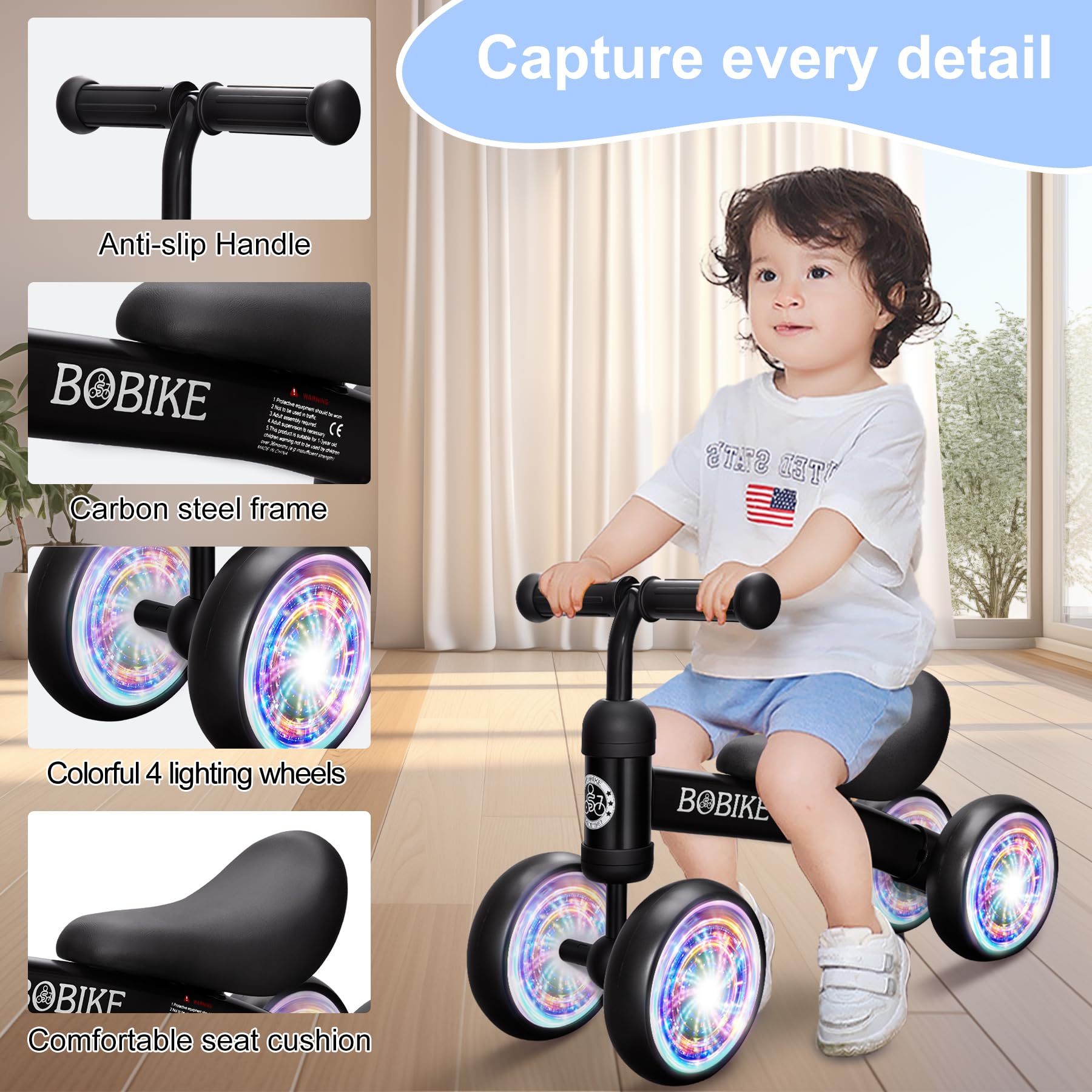 Bobike detalle del manillar con tope de giro para prevenir vuelcos