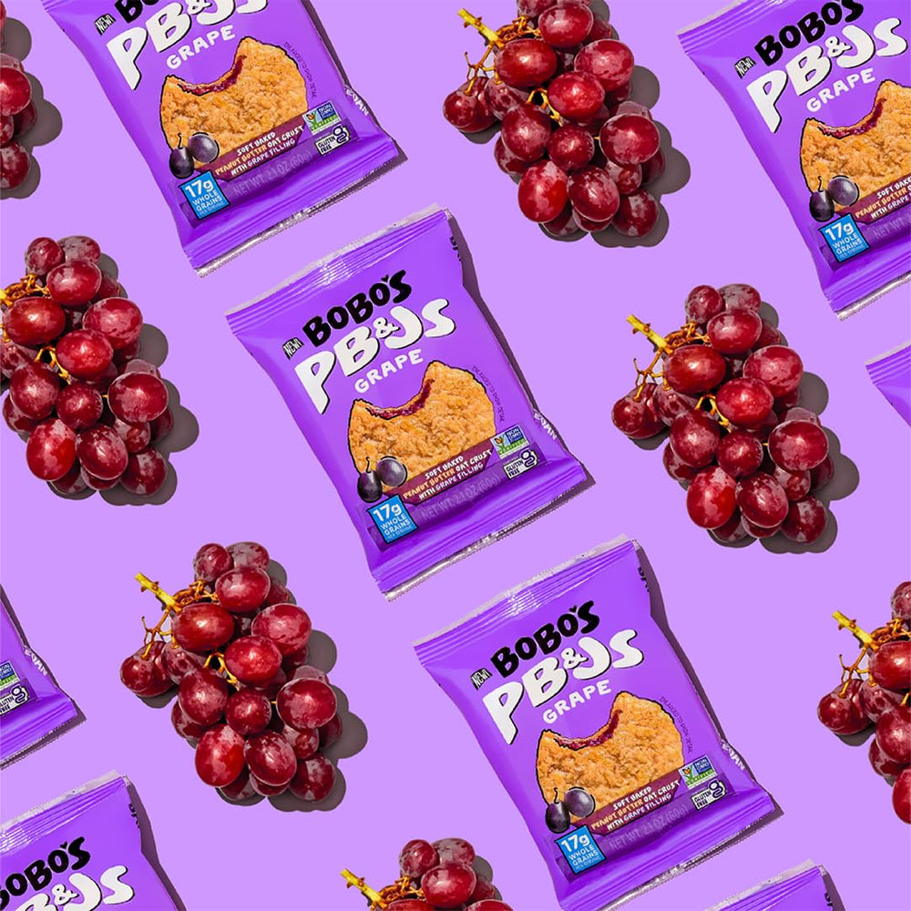 Bobo's etiqueta con sellos GFCO y Non-GMO, confianza y certificaciones claras