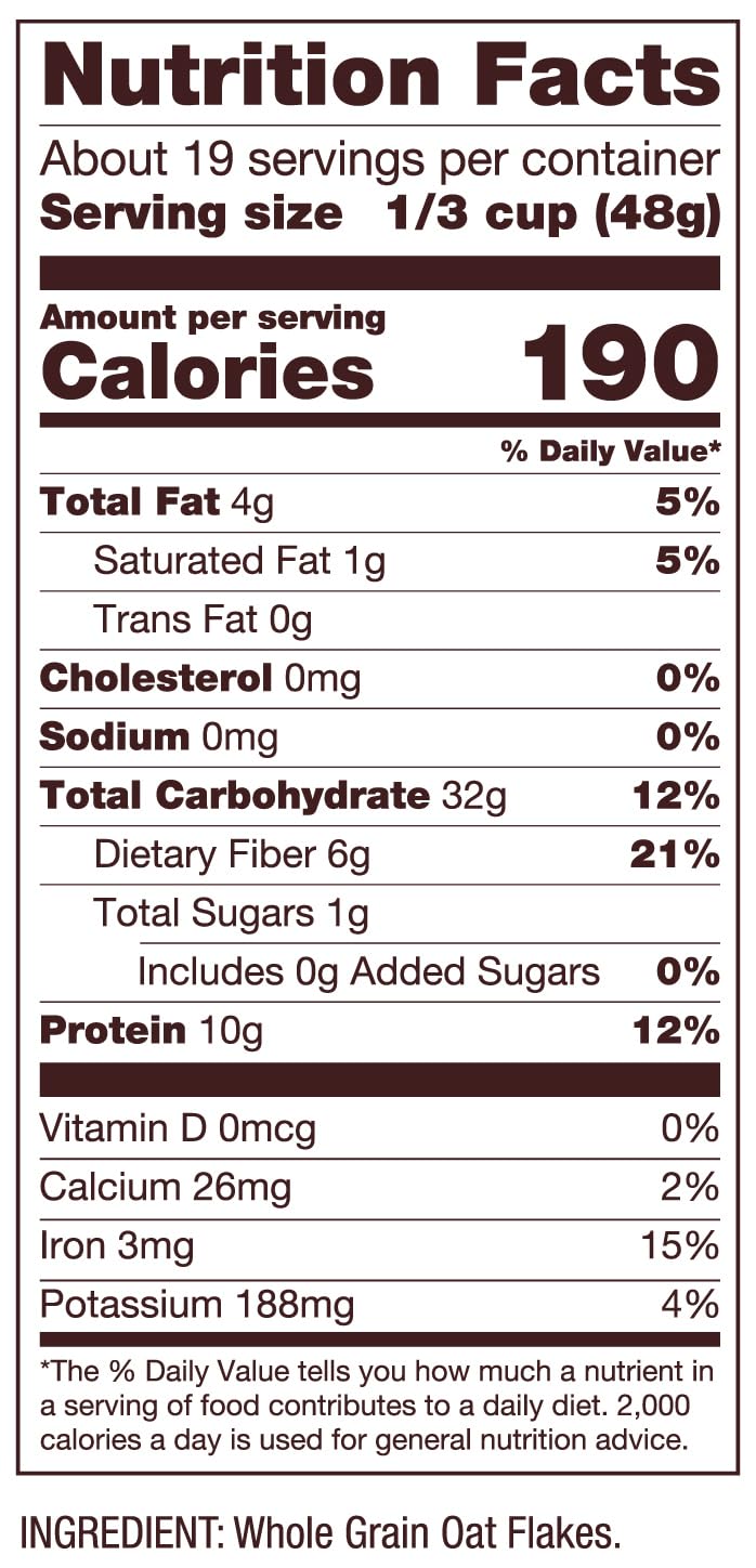 Bob's Red Mill bag next to a measuring cup, illustrating 32oz portion and pantry-ready size