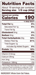 Bob's Red Mill bag next to a measuring cup, illustrating 32oz portion and pantry-ready size
