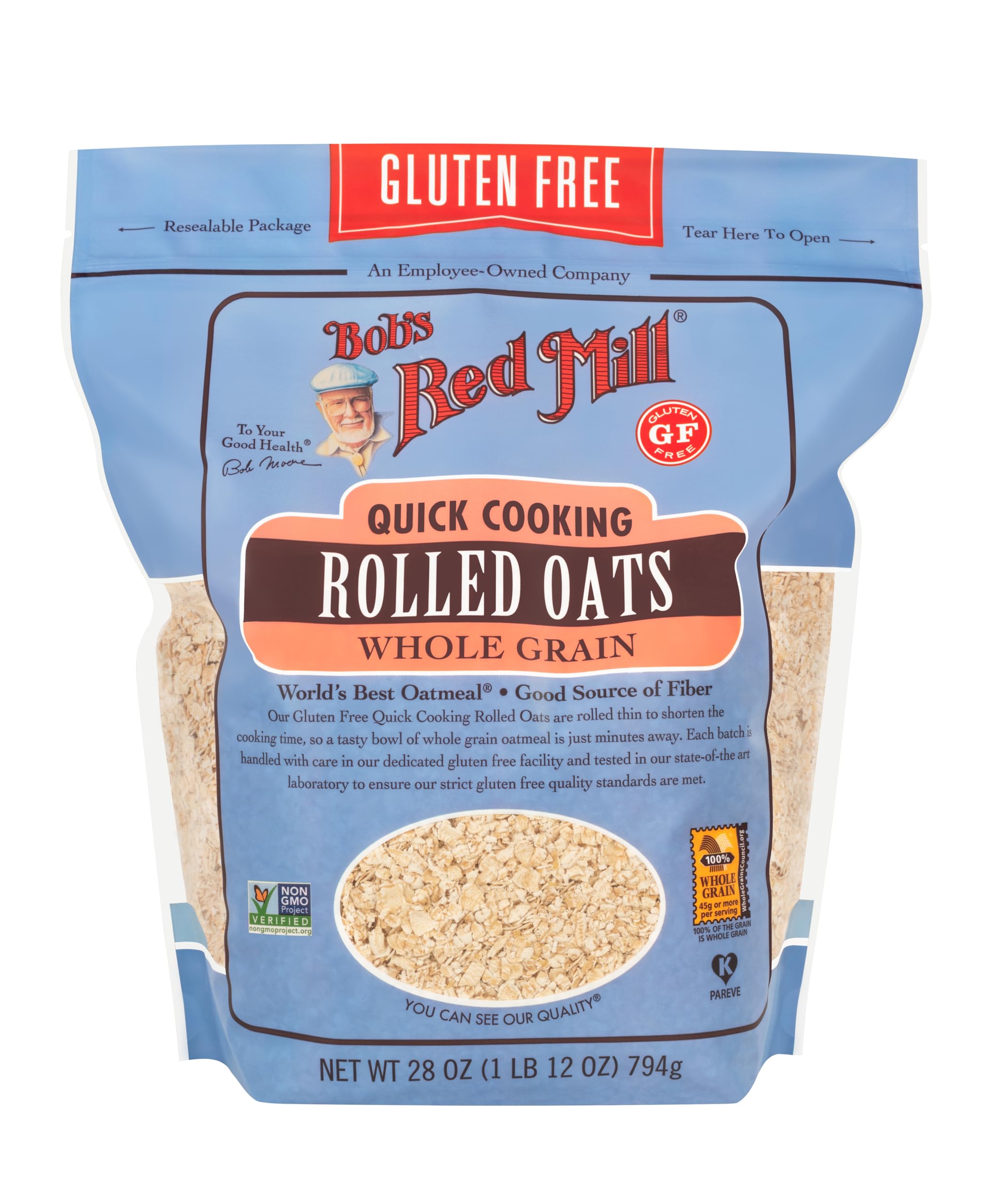 Bob's Red Mill etiqueta nutricional clara para ver ingredientes y beneficios