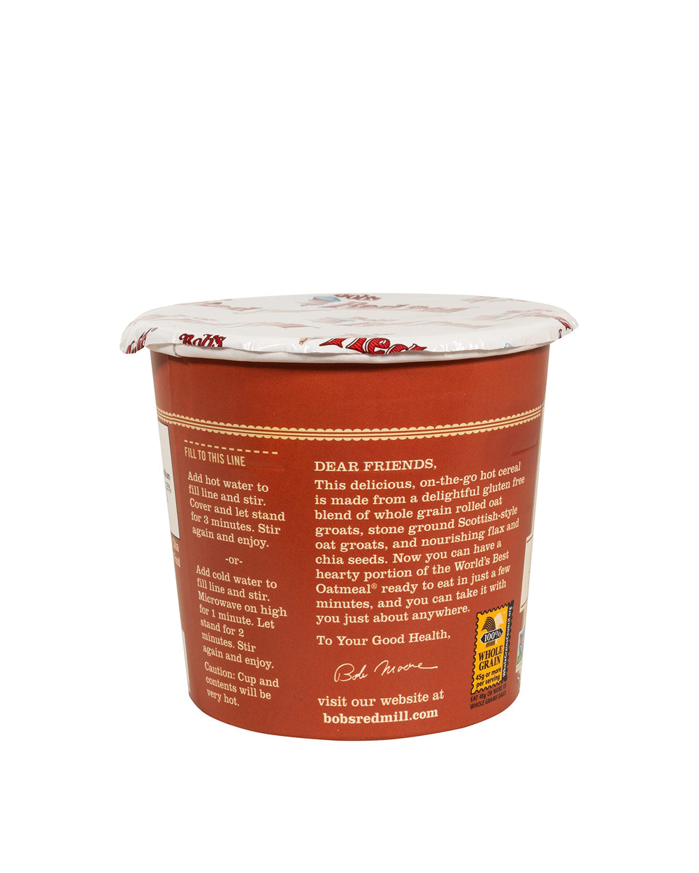 Bob's Red Mill close-up of oat and seed texture highlighting whole-grain quality