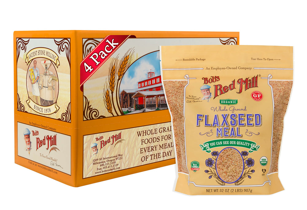 Bob's Red Mill paquete frontal de linaza orgánica, aporta nutrición fácil