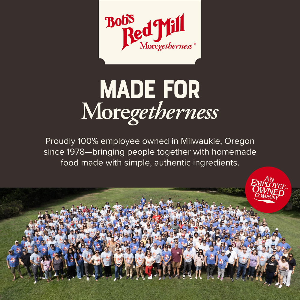 Bob's Red Mill label detail showing organic and gluten-free certifications