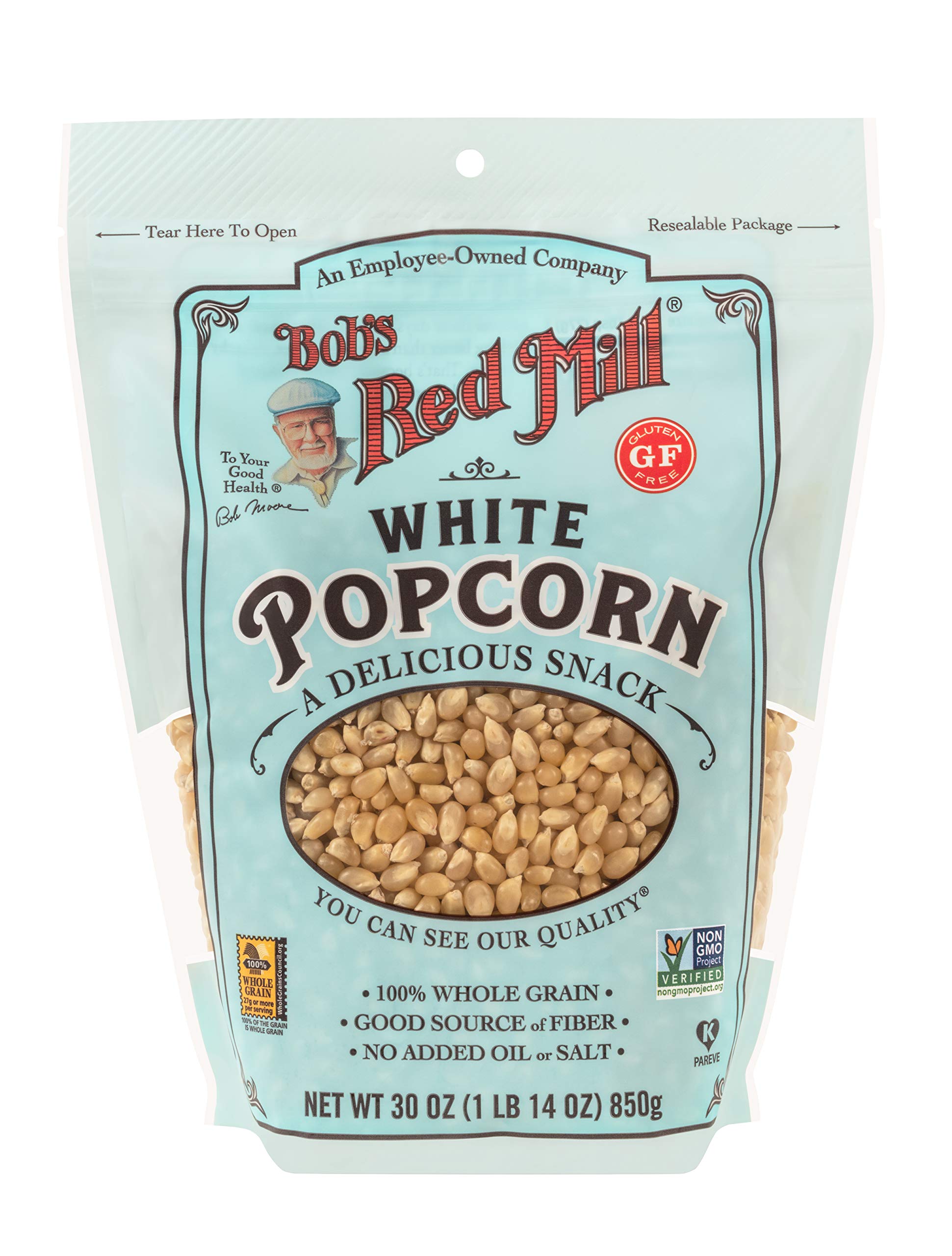 Bob's Red Mill textura de granos de maíz blanco, óptima para reventar