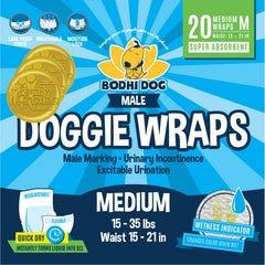 Bodhi Dog empaque frontal mostrando 20 bragas, fácil identificación y beneficios