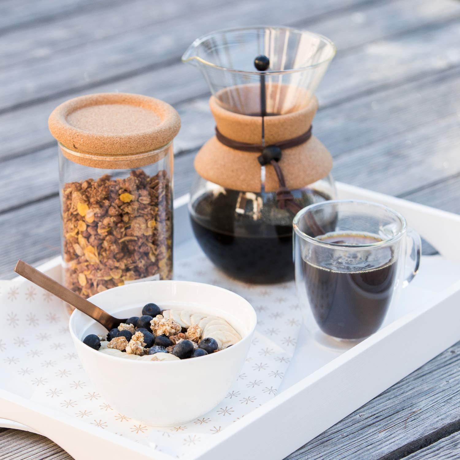 Bodum comparación de escala con una taza para visualizar la capacidad de 17 oz