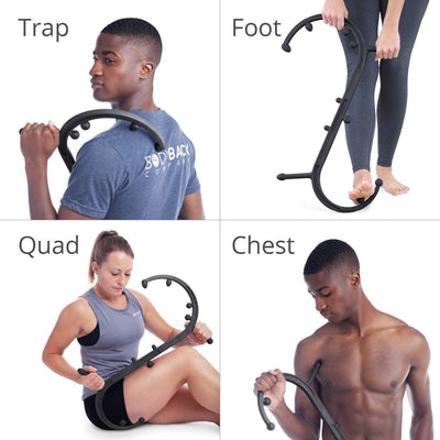 Body Back applied to lower back showing leverage for deeper muscle reach