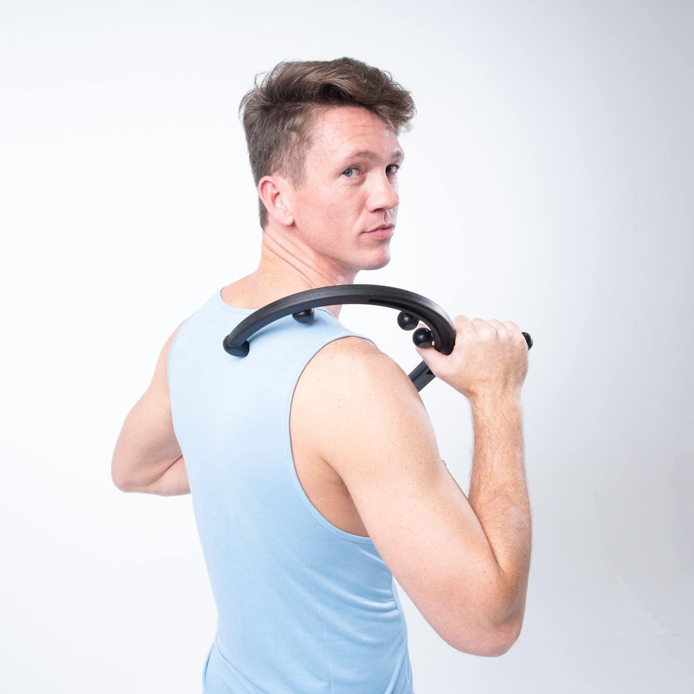 Body Back used on neck demonstrating precise trigger point access benefit