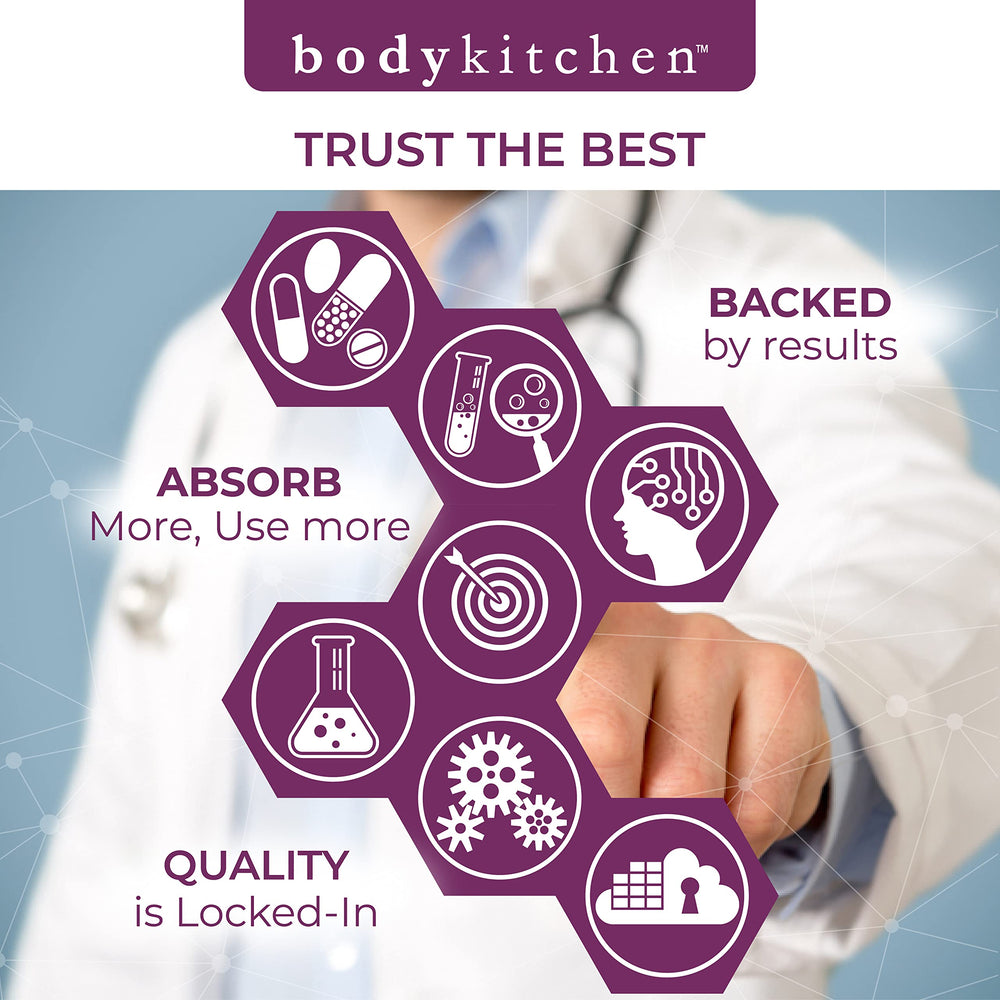 Body Kitchen sello cGMP en el envase que indica control de calidad