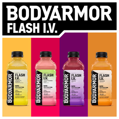 BODYARMOR bebida en entorno exterior demostrando hidratación durante actividad