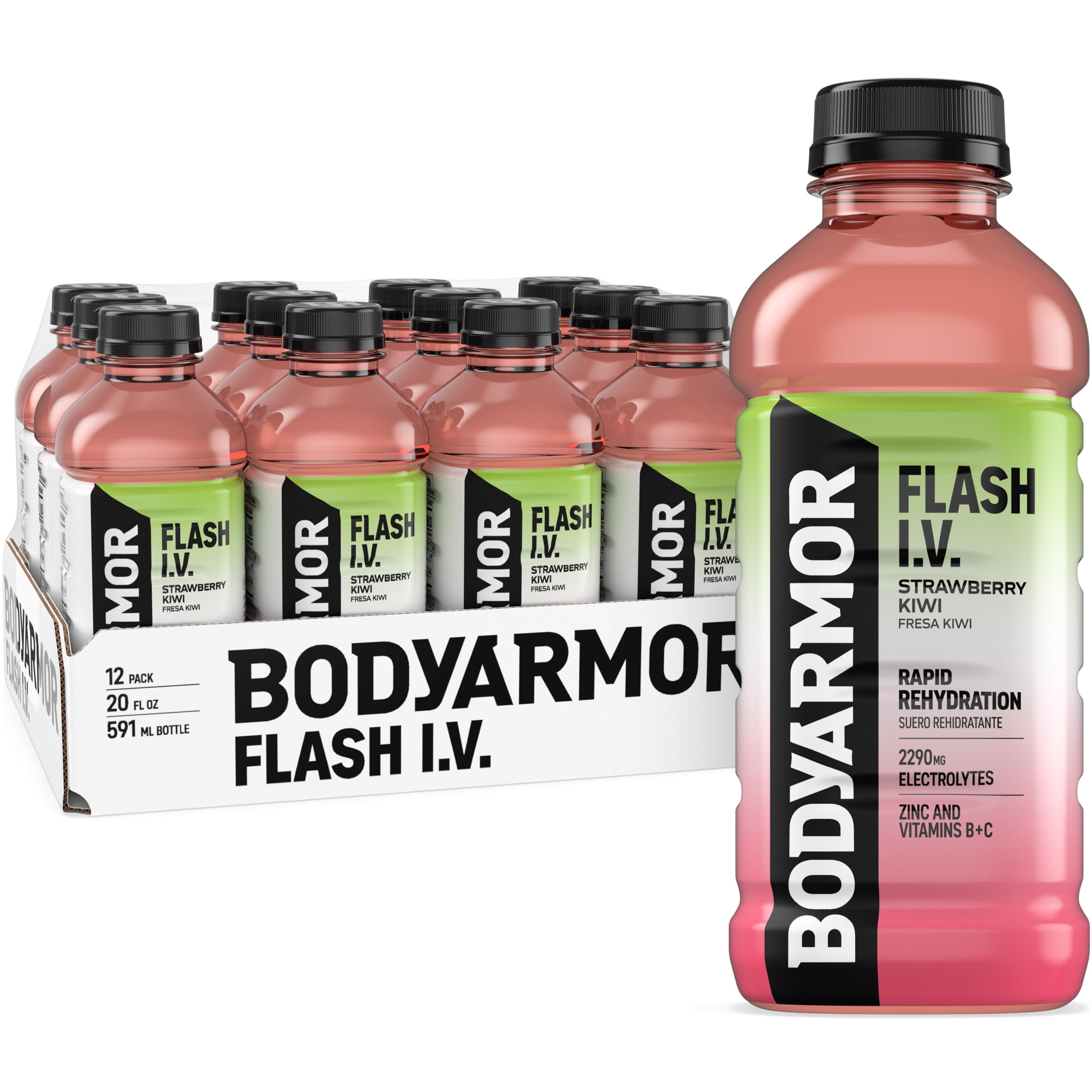 BODYARMOR pack de 12 botellas, conveniencia para rehidratación