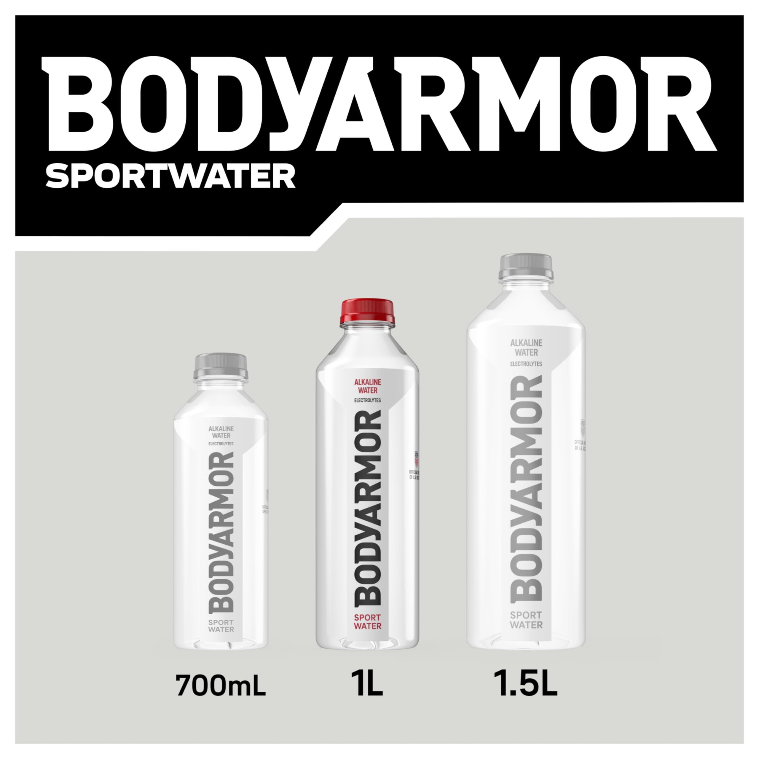 BODYARMOR SportWater pouring into cup with ice for fast, refreshing hydration
