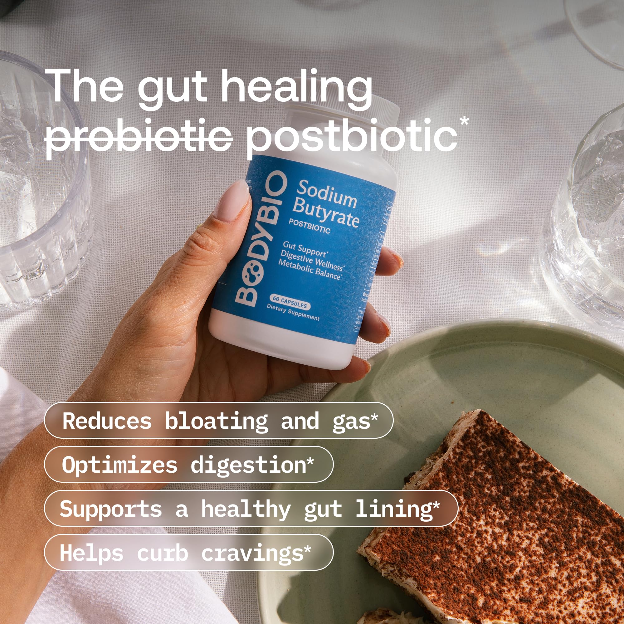 BodyBio etiqueta legible destacando ingredientes y sin alérgenos