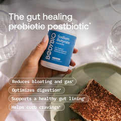 BodyBio etiqueta legible destacando ingredientes y sin alérgenos