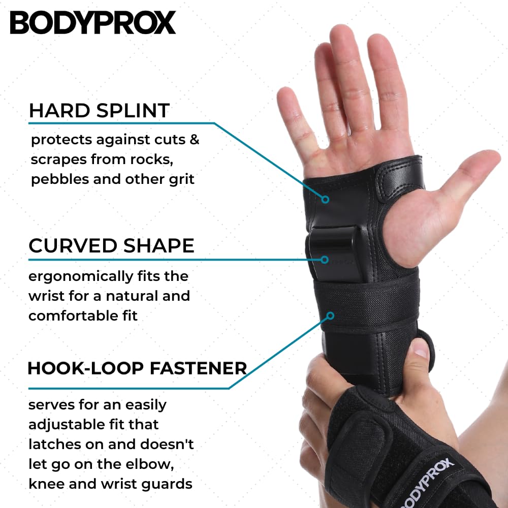 BODYPROX comparación de talla grande colocada junto a una tabla para referencia de escala