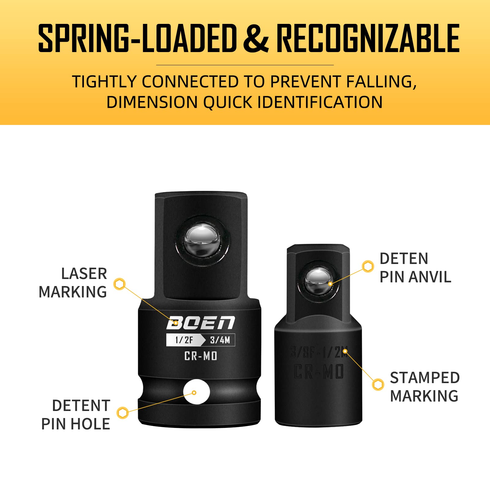 boen adapter attached to impact driver demonstrating safe conversion in use